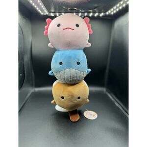 Takashoji Japanese Dango 16" PlushAxolotl Blue Whale Clownfish